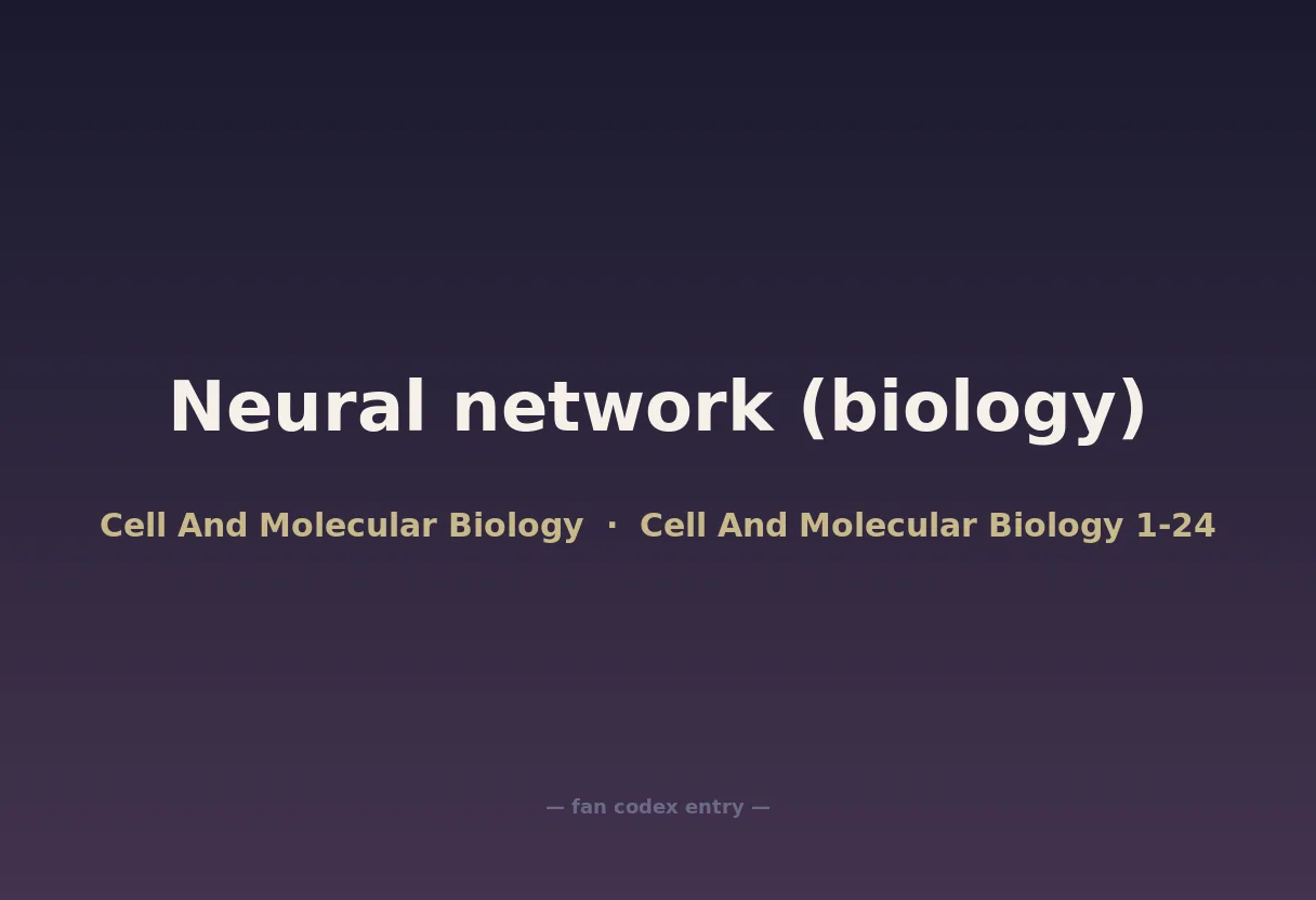 Neural network (biology)