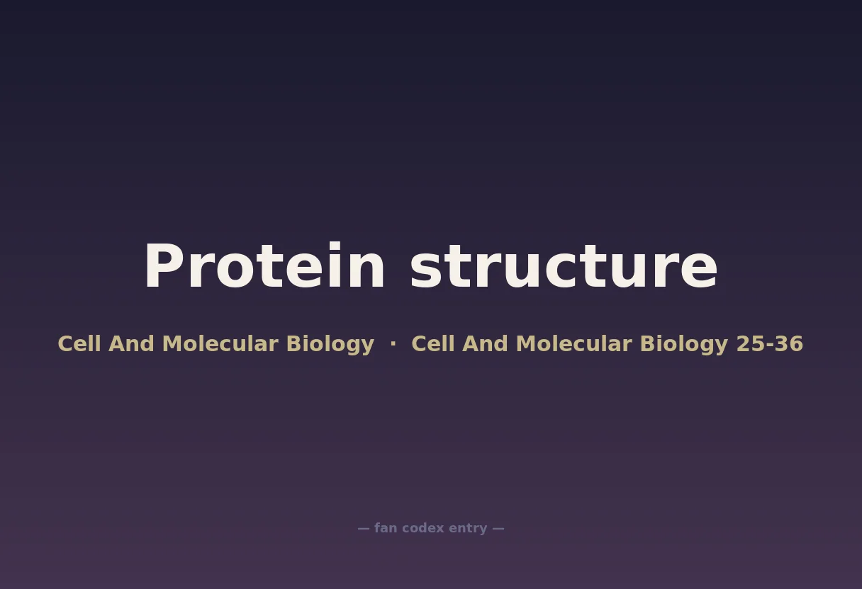 Protein structure